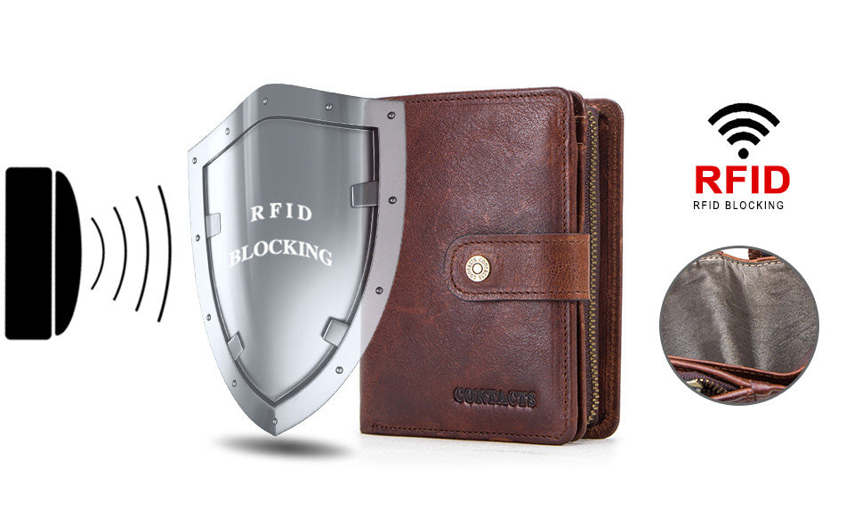 The Exoris™ Fusion Leather Wallet – Compact and Stylish