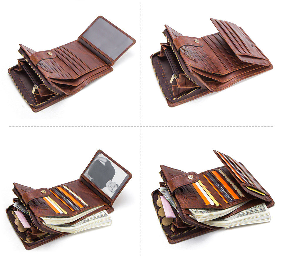 The Exoris™ Fusion Leather Wallet – Compact and Stylish