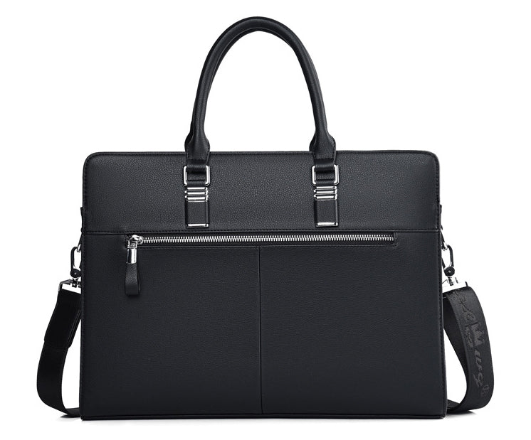 The Fluxor™ Leather Briefcase by Camel Mountain – Fits 13"-15" Laptops