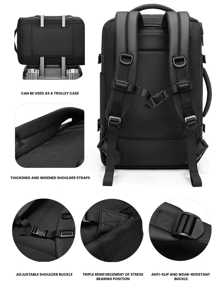 The Quanta™ ProX Vacuum Backpack by Camel Mountain – 18L, Fits 16" Laptop