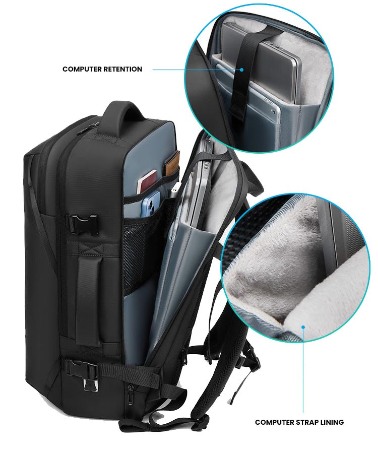 The Kryton™ Max Quantum Backpack by Camel Mountain - 35L, Fits 17" Laptop