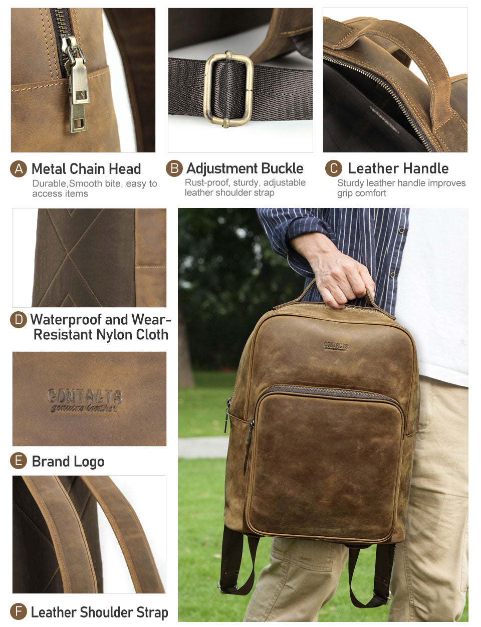 The Talionis™ Ultra Backpack by Camel Mountain – 18L, Fits 14" Laptop