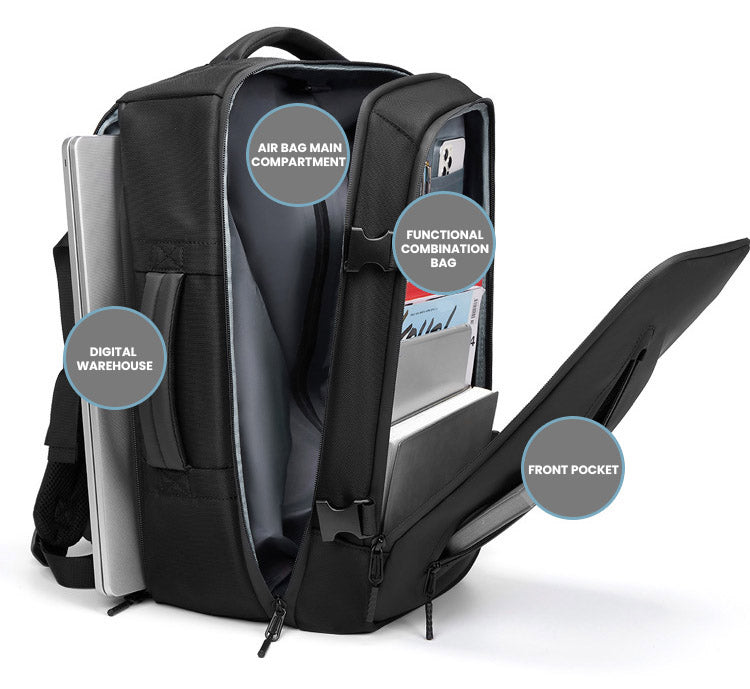 The Quanta™ ProX Vacuum Backpack by Camel Mountain – 18L, Fits 16" Laptop