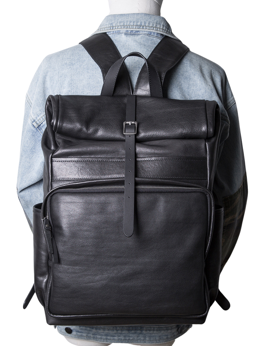 The Helionis™ Advanced Leather Backpack by Camel Mountain – 18L, Fits 16" Laptop