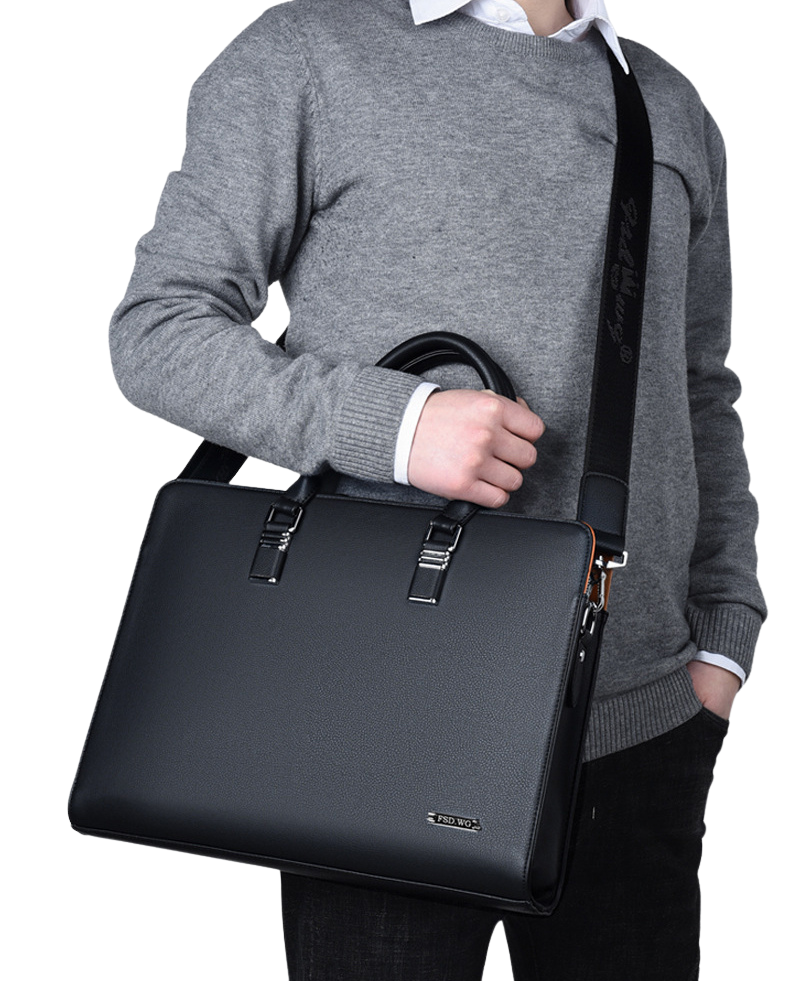 The Fluxor™ Leather Briefcase by Camel Mountain – Fits 13"-15" Laptops