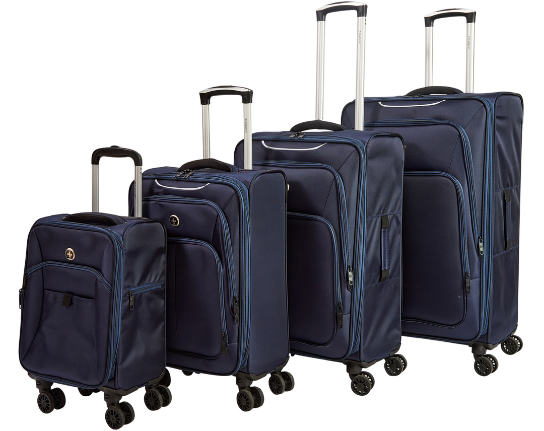 Set of 4 Swiss Digital Ultra Light suitcases - 18", 20", 26", 29" - Easy Portability from 1.6 kg