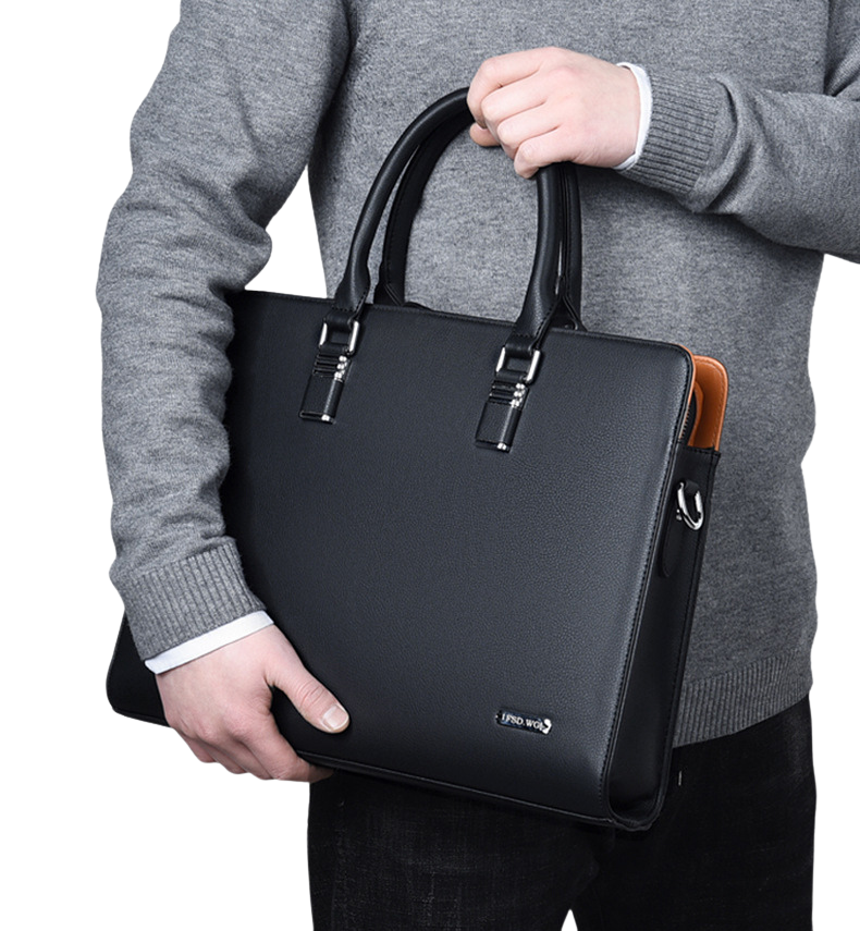 The Fluxor™ Leather Briefcase by Camel Mountain – Fits 13"-15" Laptops