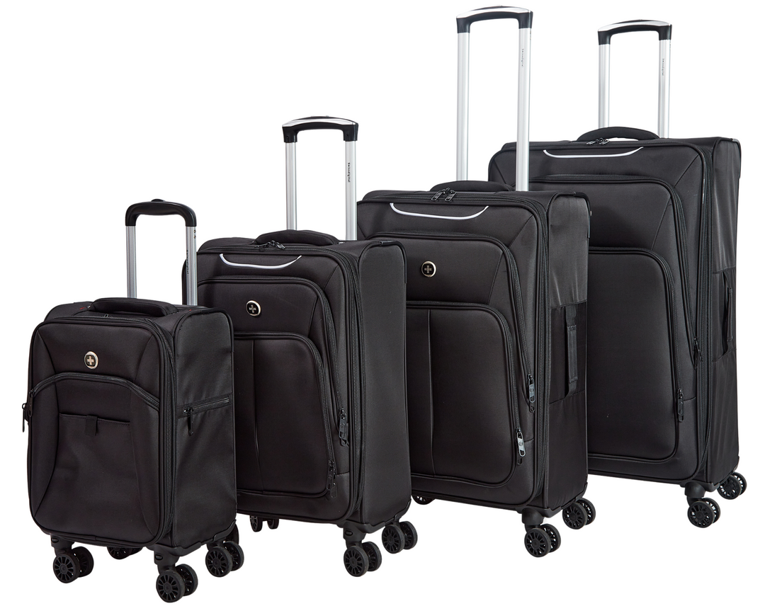 Set of 4 Swiss Digital Ultra Light suitcases - 18", 20", 26", 29" - Easy Portability from 1.6 kg